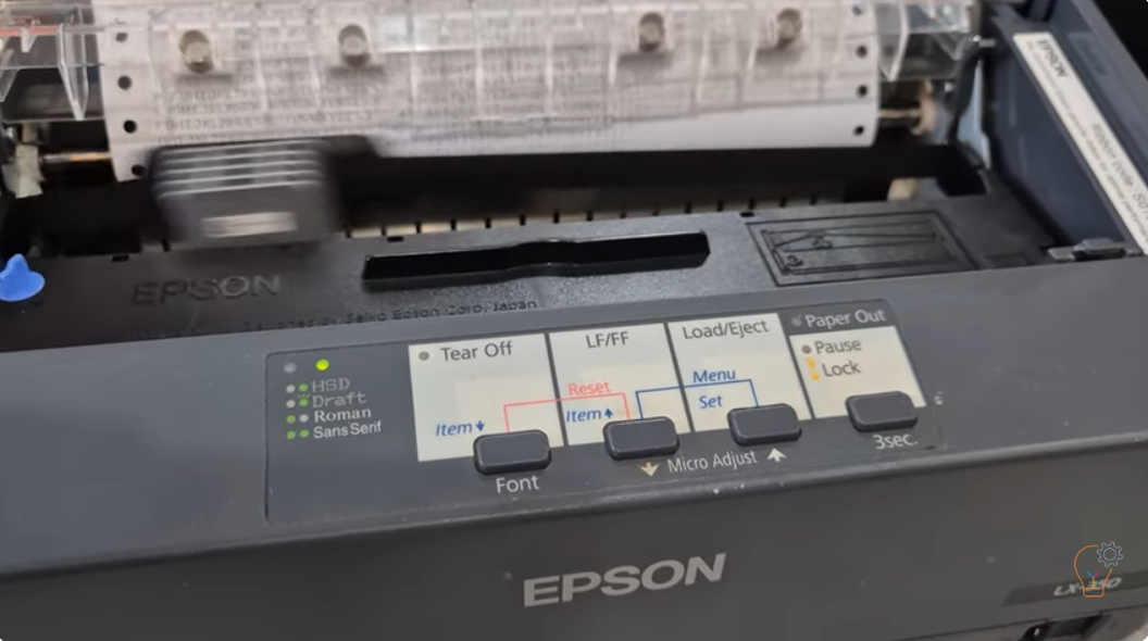 Print a Self Test Page on Epson LX-350